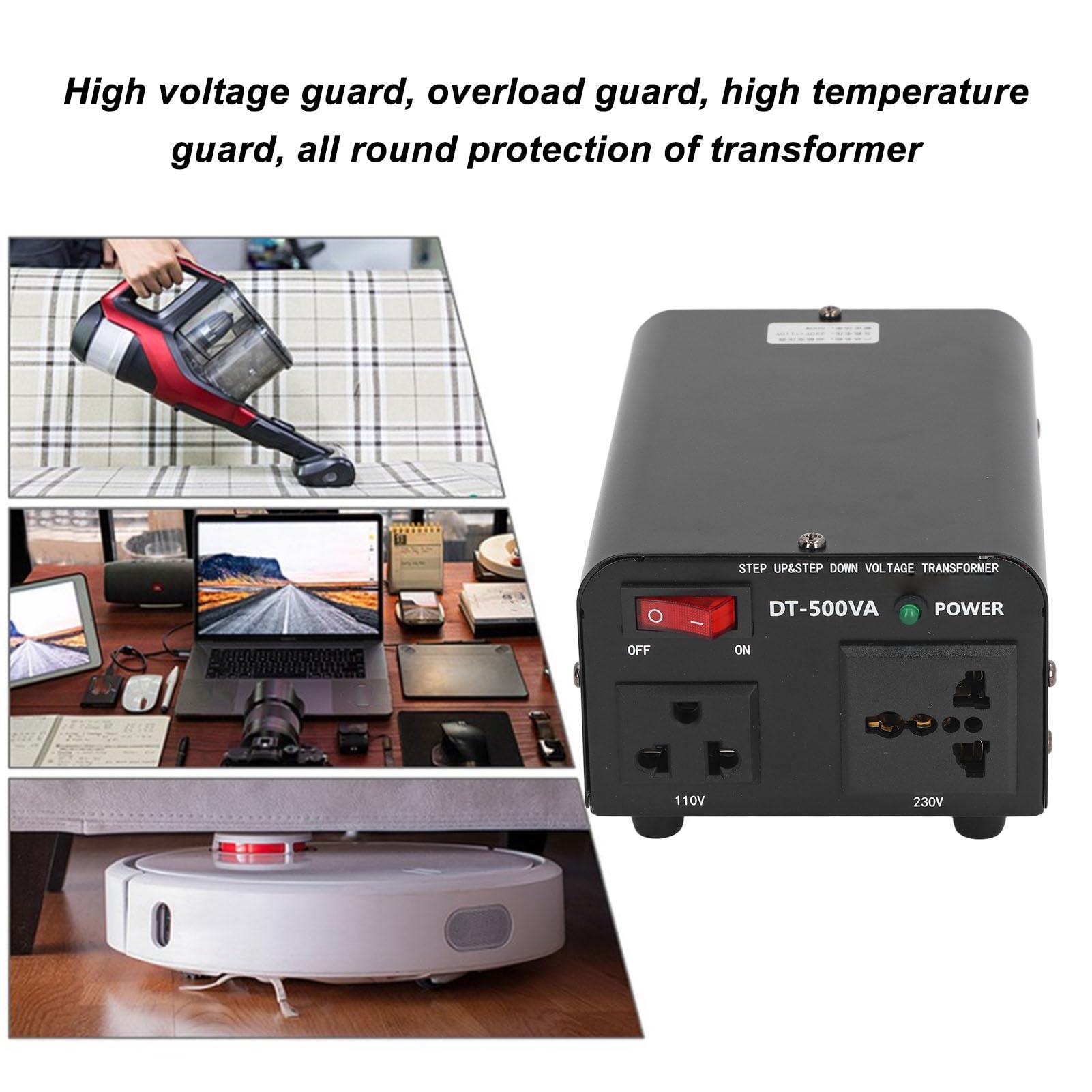 Trasformatore di Tensione, Protezione da Cortocircuito 500 W, Ingresso 110 V 220 V, Interfaccia Universale Monofase, Trasformatore di Tensione, Convertitore di Potenza per