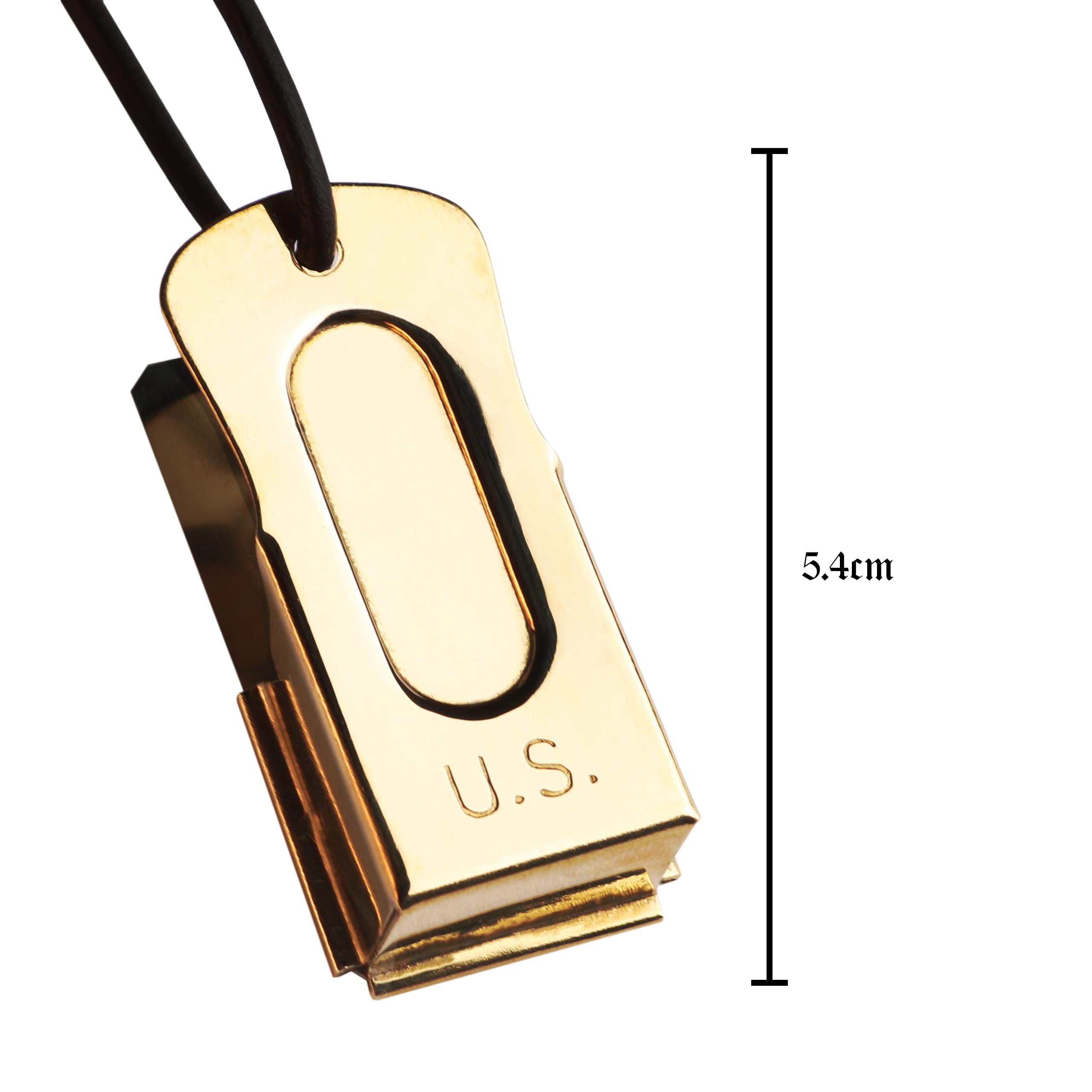 Mythrojan Clicker in Ottone e Acciaio per addestramento di Cani e Cuccioli, con Incisione statunitense, in Metallo, Confezione da 5