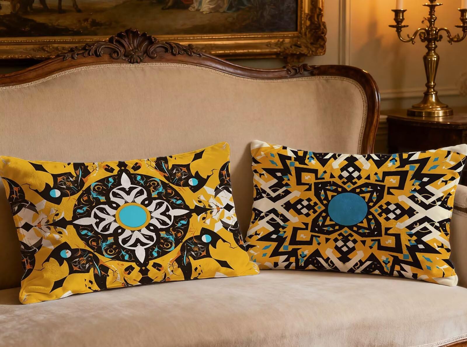 Housse de coussin velours orange 50x70 cm | Créez un intérieur chaleureux