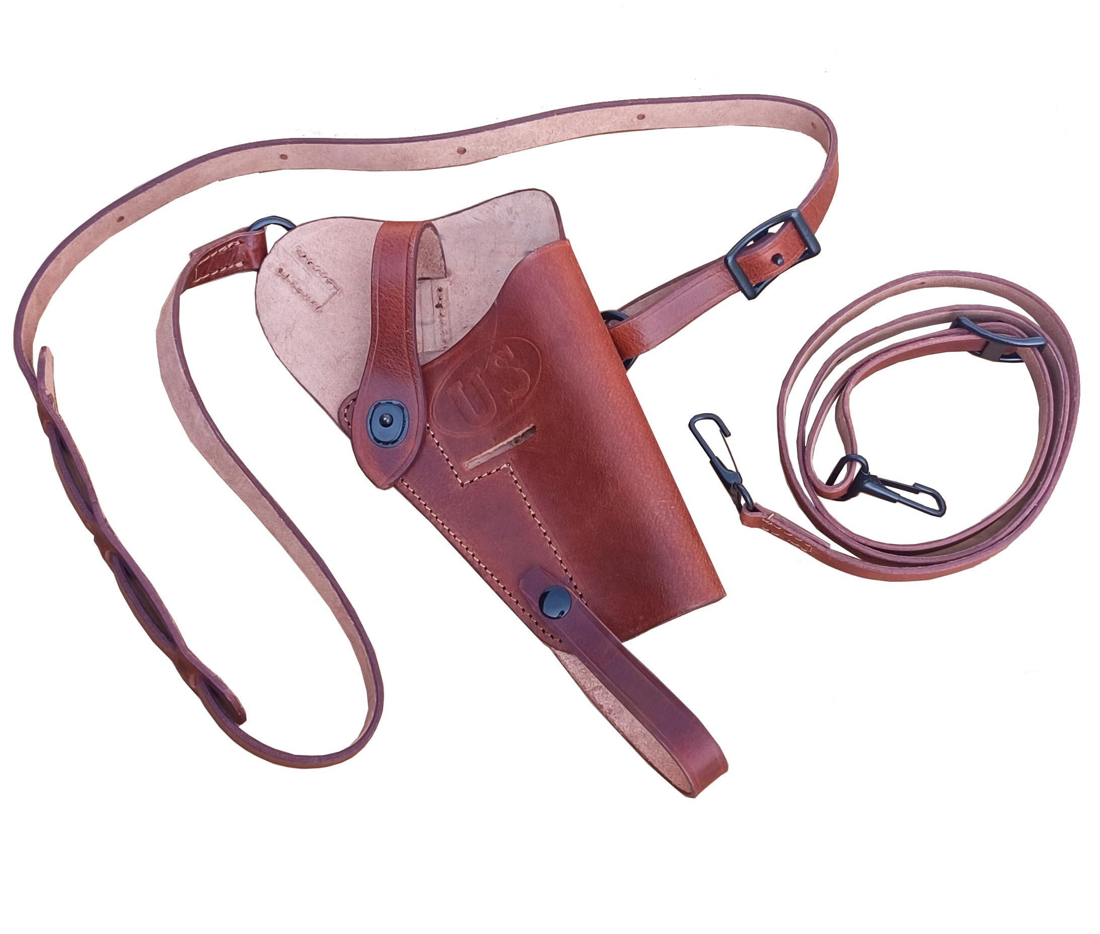 World War M7 Holster Brown COLT .45 Cal M-7 Tanker Leather Shoulder Holster WWII US