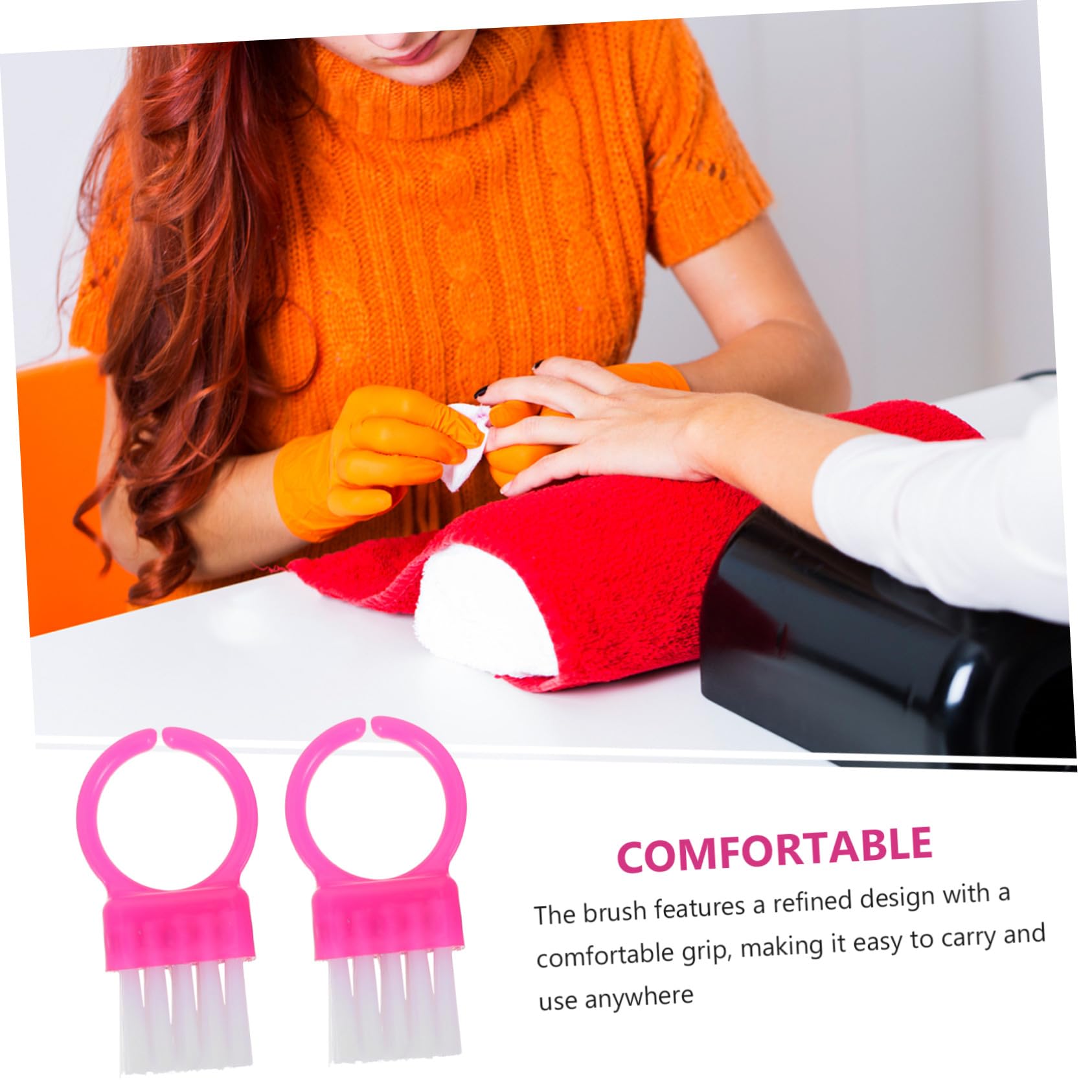 100 pezzi Spazzole per Pulizia Unghie in Plastica Spazzole Rigide per e Manicure Piccole e Portatili Design Ergonomico per Uomo e Donna Strumento Multifunzionale per Casa e