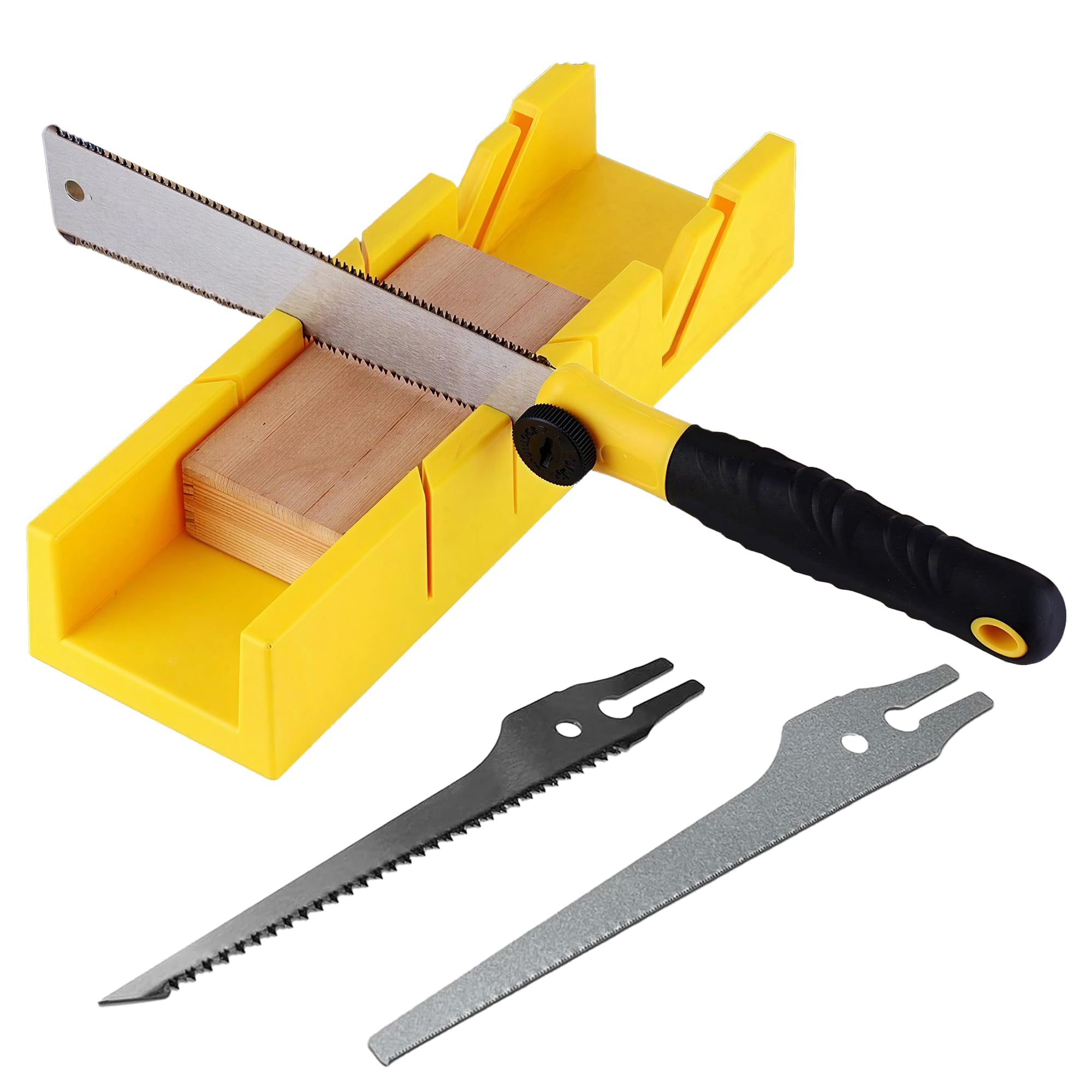 4 Pack Mitre Box and Saw Set: 45° 90° 135° Precision Cutting Angles