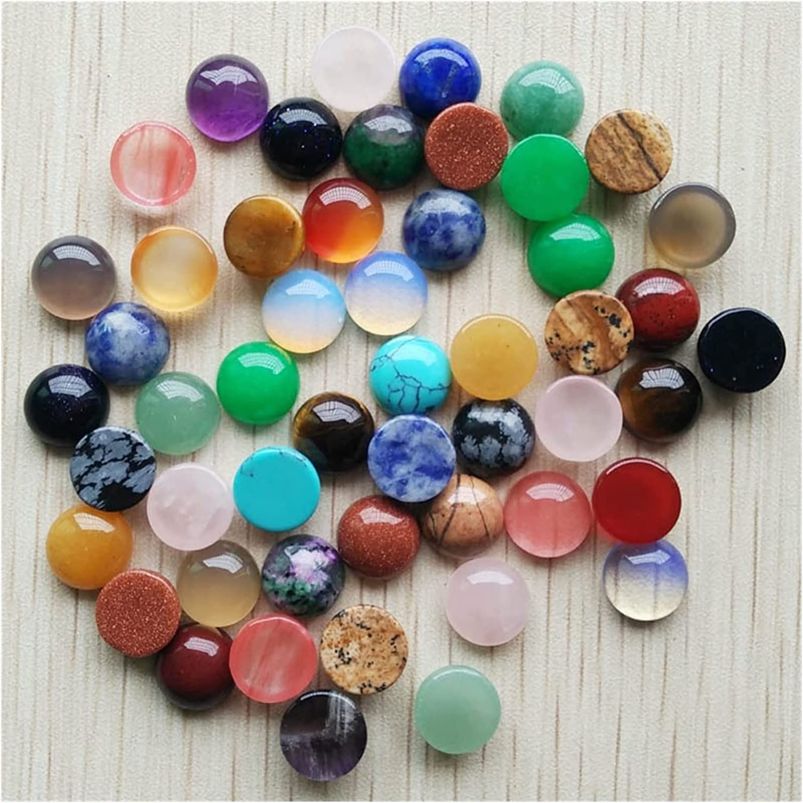 Kamienie mineralne Kamień naturalny zmieszany z 10 mm perłami dla majsterkowiczów biżuteria akcesoria hurtowe 50 sztuk/partia kryształowe kamienie dekoracyjne (