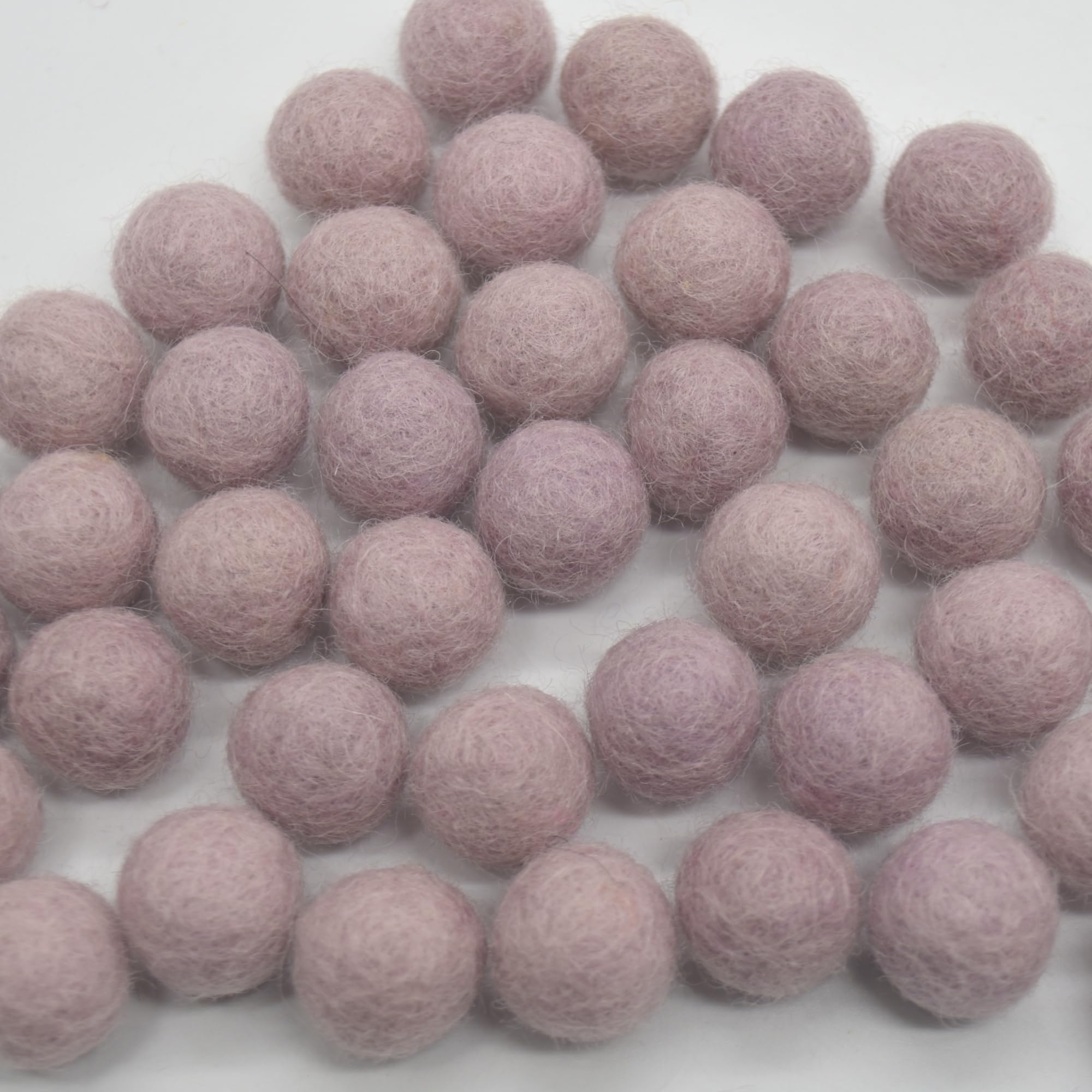 Oriental Direct based in West Yorkshire 100% Wool Felt Balls - 1.5cm - 25 Felt Balls - Very Pale Dusty Pink