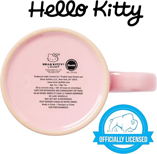 Miniatura 4 de Silver Buffalo Sanrio Hello Kitty - Taza de cerámica resistente a la cera de esqueleto de Halloween, 20 onzas