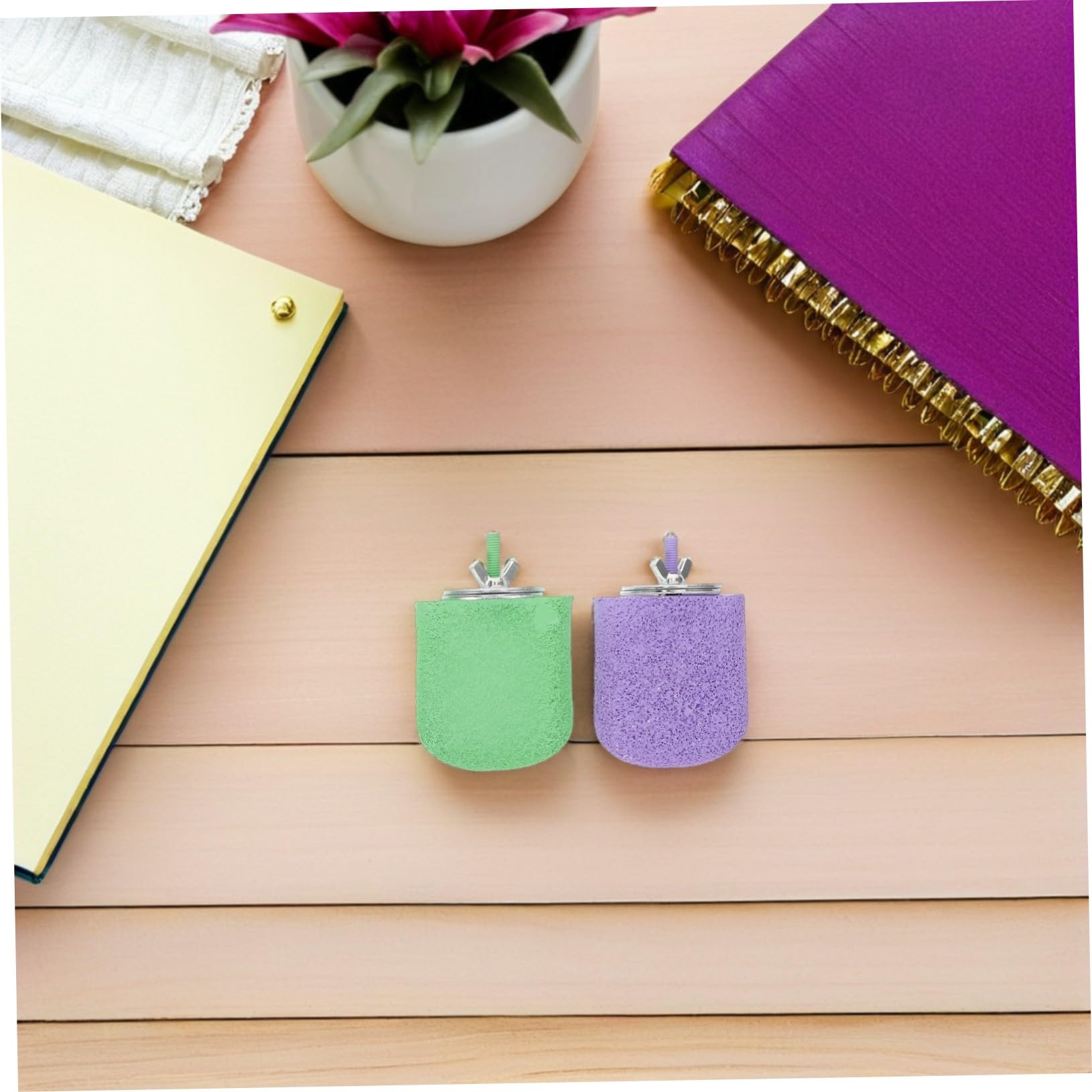 Percha de Jaula para Pájaros Superficie Texturizada 4 Piezas Resina