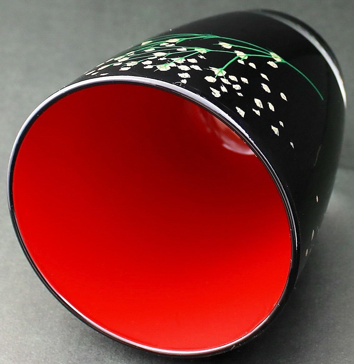 Glass Lacquer 蒔絵 Glasses (Box, 50-Pack) Gypsophila Black ht3081