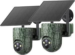 SEHMUA Cellular Trail Camera 2 Pack, 2K Solar Powered Game Cameras with Unlimited Data Plan, 4G LTE Built-in SIM Card PIR Motion Detection 360° Rotating Viewing for Outdoor Security asin的图片