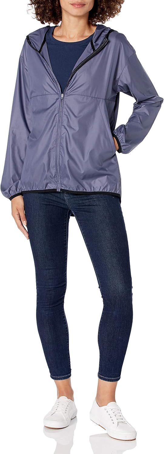 Amazon Essentials Women's Full-Zip Packable Windbreaker
