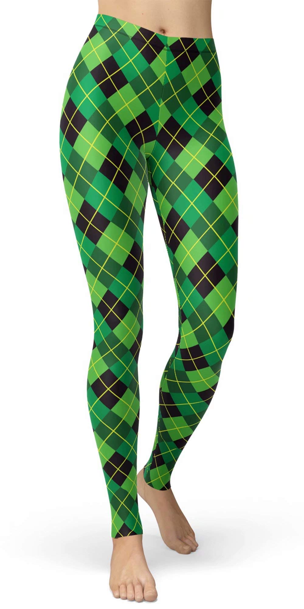 sissycos Women's 80s Leggings Neon Artistic Splash Printed Pants