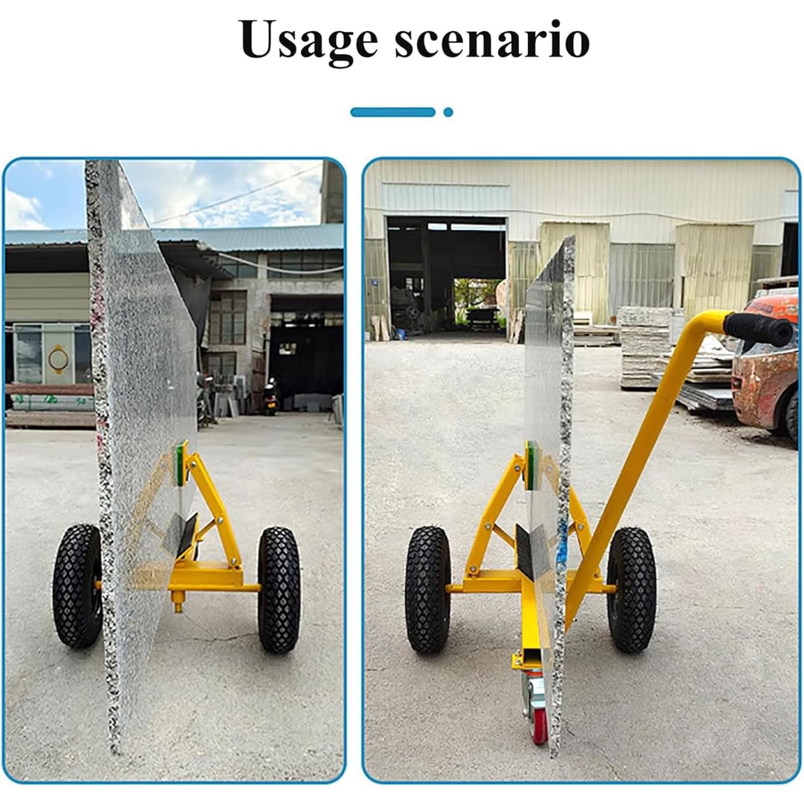Wytrzymałe narzędzie panelowe do transportu mobilnego, nośność 400 kg, rozmiar opon 33 x 10 cm, oszczędzająca pracę, łatwa obsługa