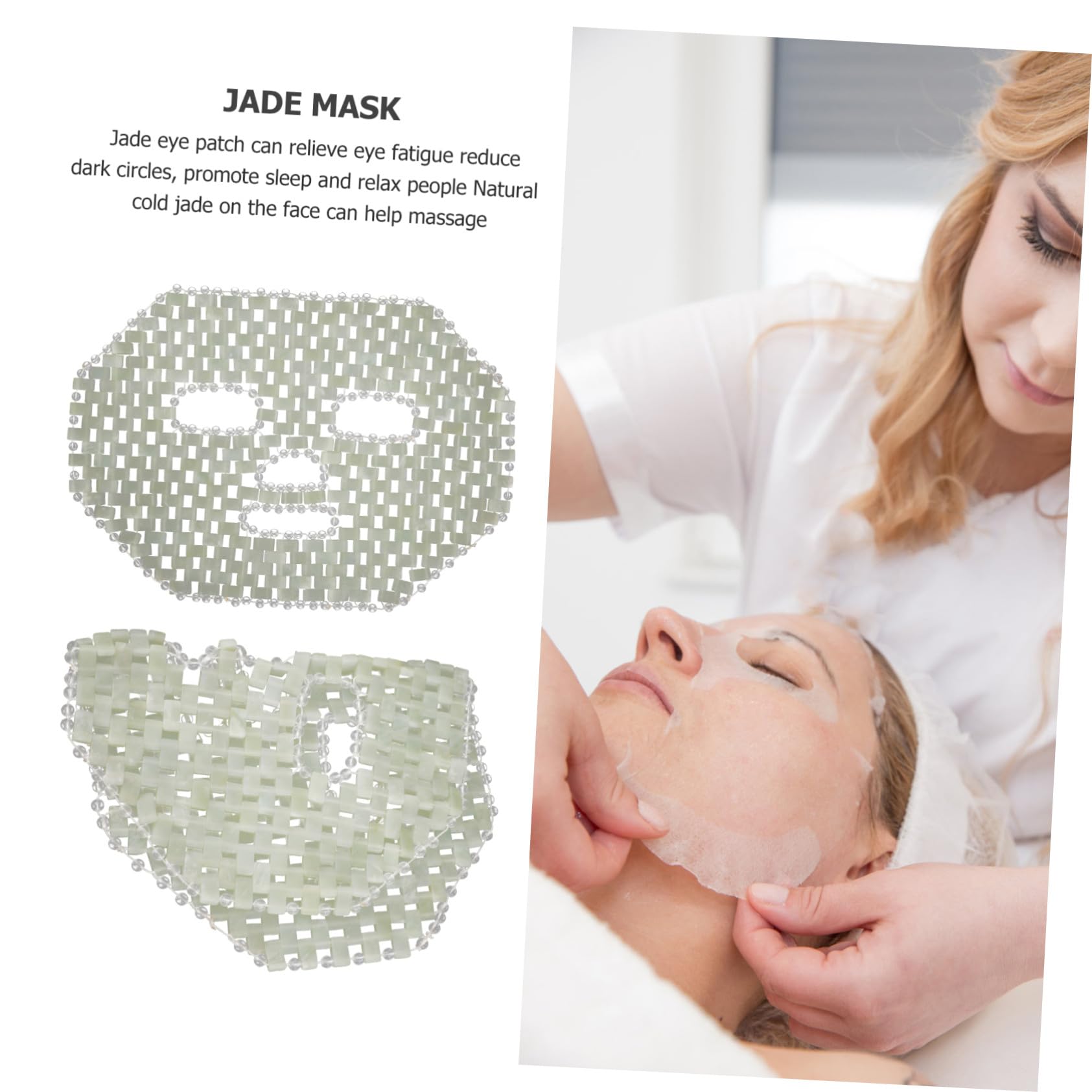 Mascarilla Facial Refrescante de Jade para Masaje y Cuidado