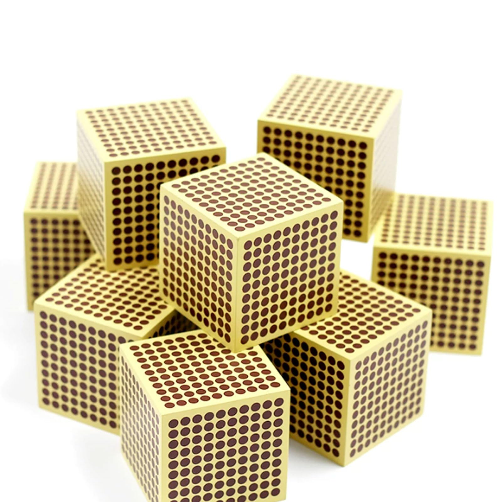 Montessori Holz Hunderter-Quadrat & Tausender-Würfel