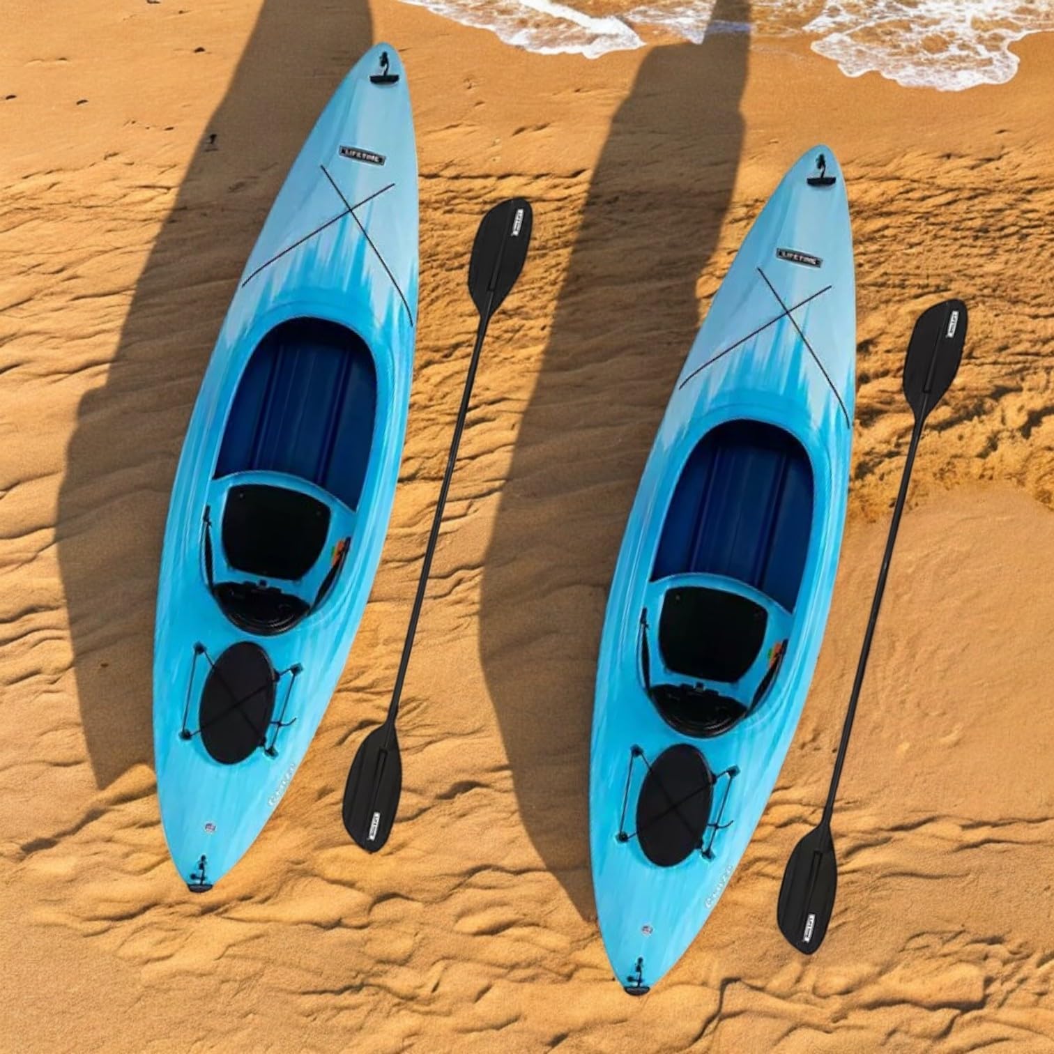 10-Foot Cruze 100 Sit-in Kayak Sky Fusion, 2-Pack with Paddlers, Great Option to get You Out on The Water.