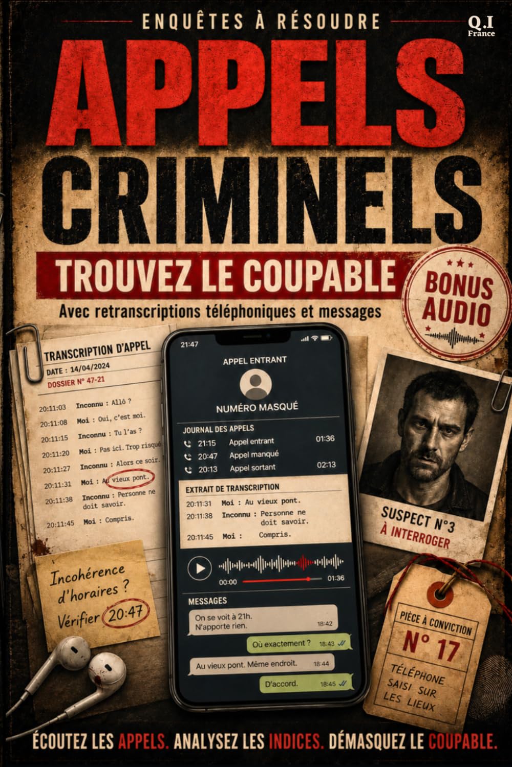 Trouve le Bon Coupable – Version téléphonique: Livre d’enquêtes criminelles à résoudre, appels téléphoniques et retranscriptions audio, affaires ... Enquêtes Criminelles- Trouve le bon coupable)