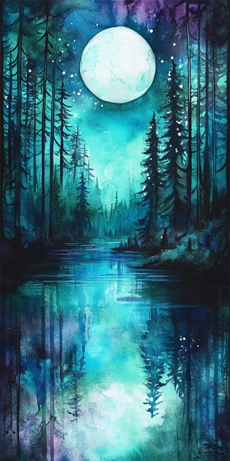 Malowanie Numero Dorośli Księżyc Malowanie Numero Dziecko Lake Paint by Numbers dla Dorosłych, Zestaw DIY Płótno Malarstwo Akryl Wypoczynek Kreatywny Aktywność Ręczna Aktywność Dekoracja Domu 60
