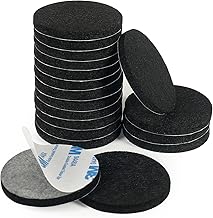 Furniture Pads Floor Protector,18 PCS 50mm Felt Chair Feet Pads 5mm Thick Sliders to Protect Your Wood Floors(Black)
