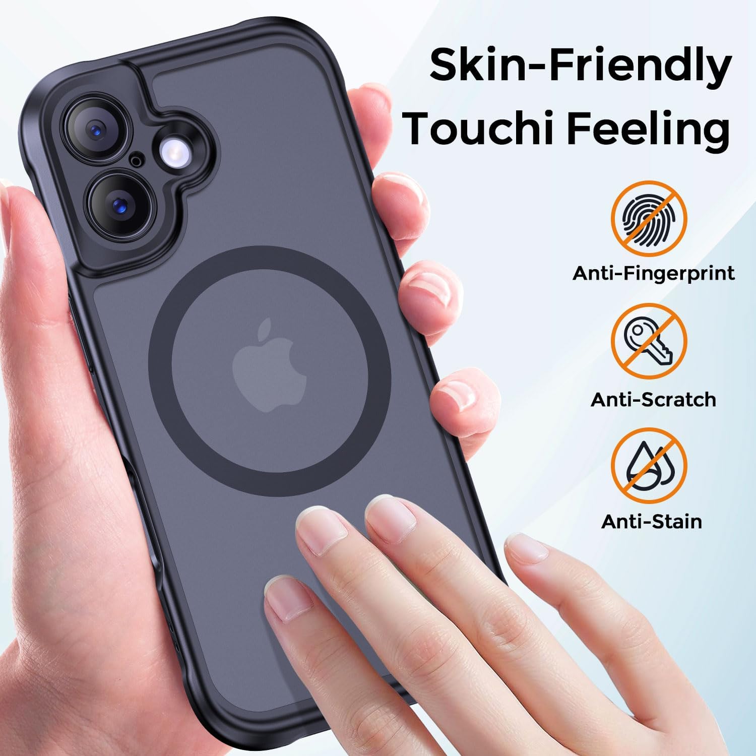  Magnetic for iPhone 17 Case, [Compatible with Magsafe] [Full Camera Protection] Translucent Matte Military Grade Shockproof with Anti-Fingerprint Phone Cover 2025, Black thumbnail