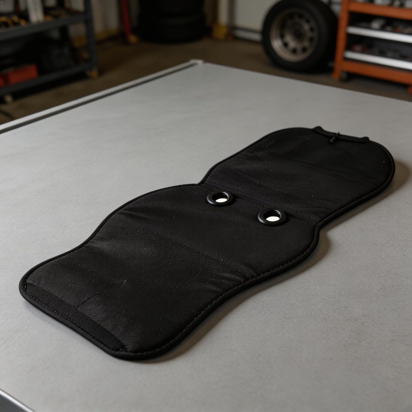 Cool Silk - Cuscino per seggiolino auto, estivo, traspirante, con fibbie a sgancio rapido, per auto, camion, SUV, adatto per sedili anteriori, 50 x 60 cm, colore: nero (blu)
