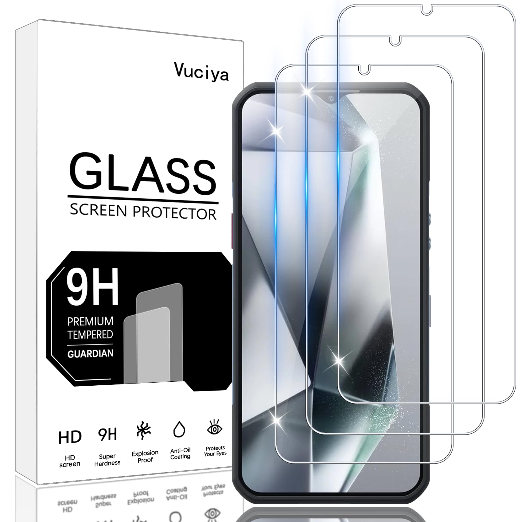 3x Panzerglas Schutzfolie Für Oukitel C35 – 9H Härte, Blasenfrei, Oleophob