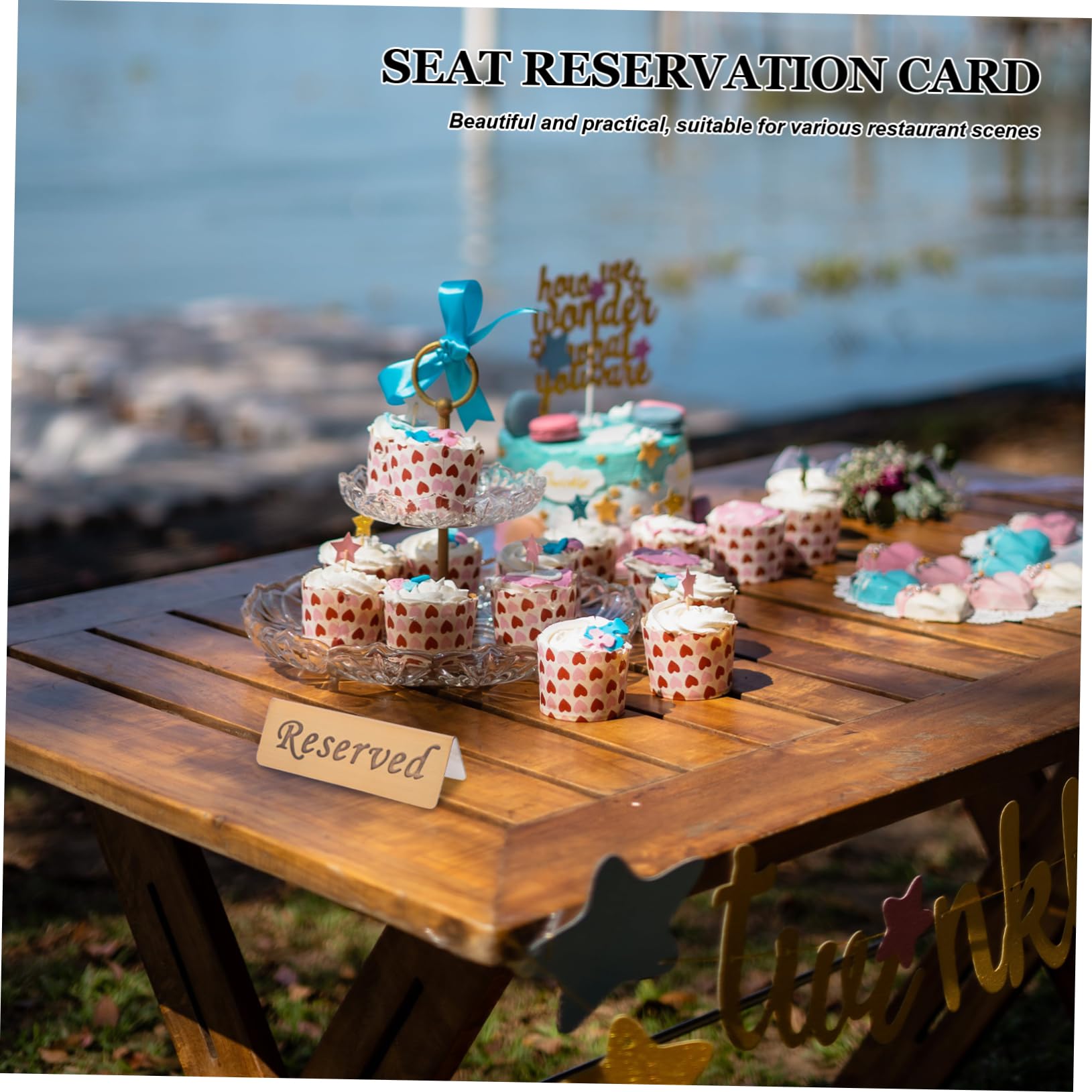 CIYODO Reserved Table Sign Reservation Sign for Weddings Restaurants Events Elegant Prevents Seating Confusion for Dining