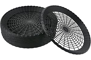 15 Pack 10'' Black Plastic Paper Plate Holder