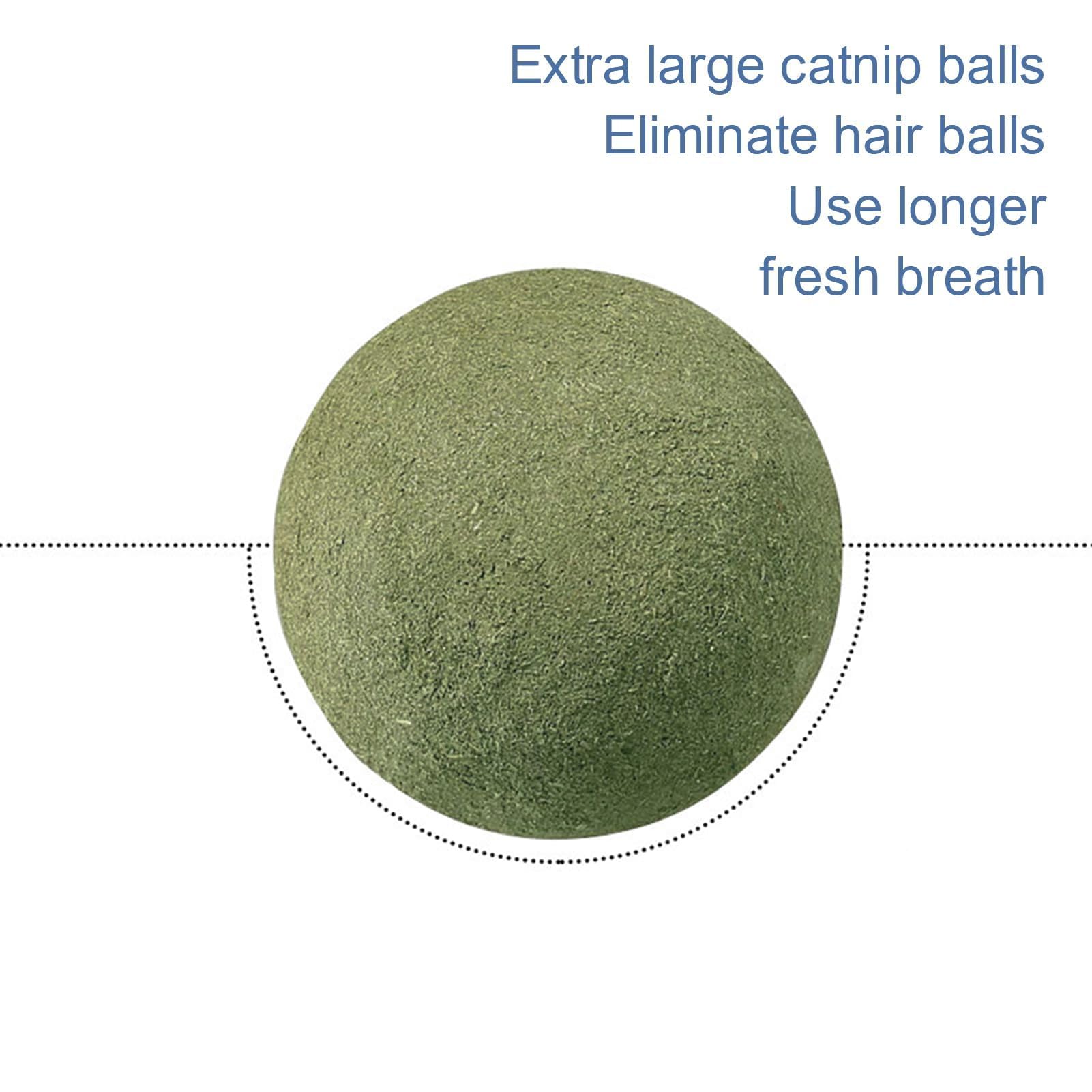 Palla di erba gatta girevole, palla di erba gatta da pavimento, giocattolo per gatti alla menta, giocattolo con erba gatta (grande, A)