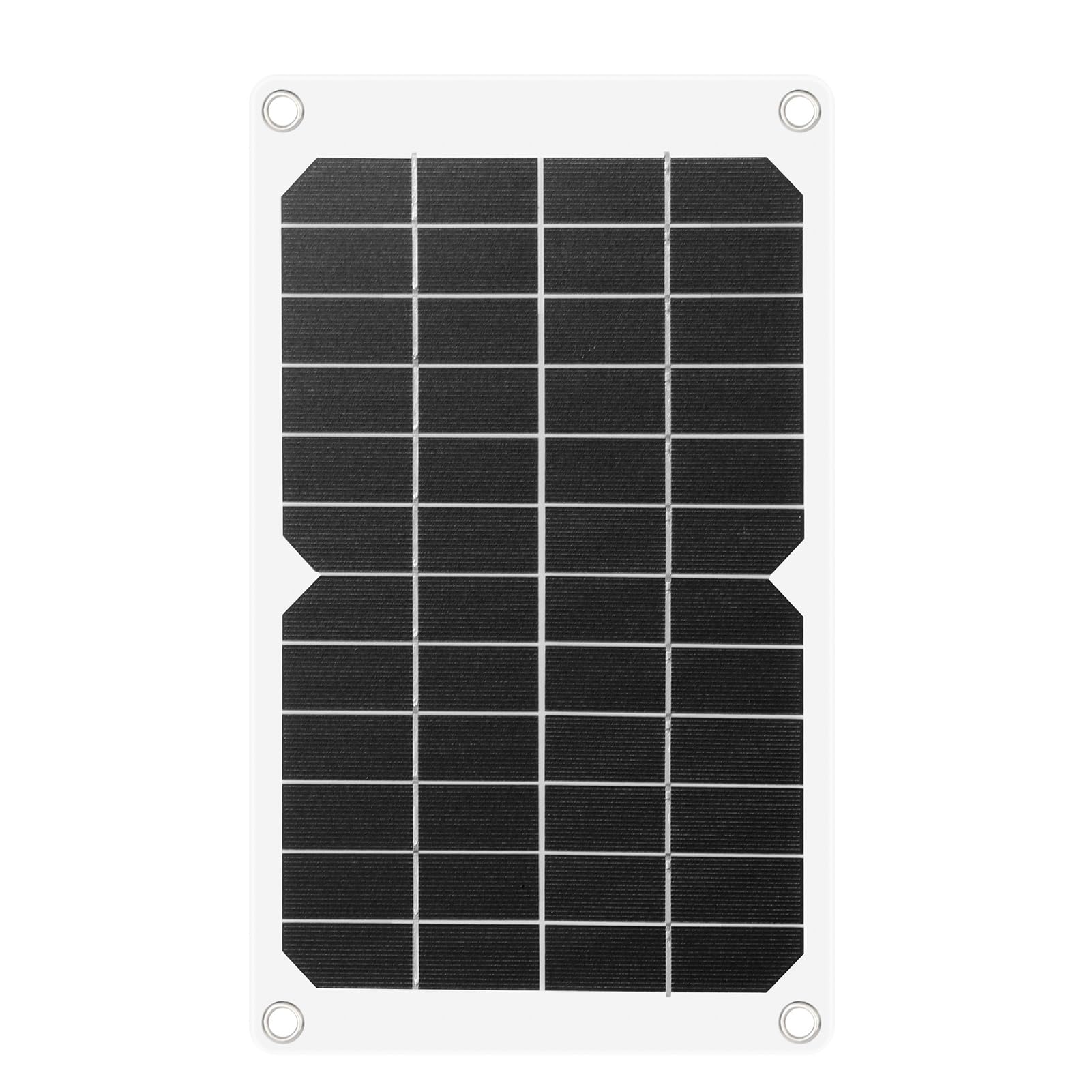 Jadeshay Panel Solar Portátil Kit,20W 12V Cargador Solar Movil Placa Solar Portatil para Luces de Jardín Viajes al Aire Libre Camper Teléfono con Conector de Cargador de Coche y Agujero de Instalación