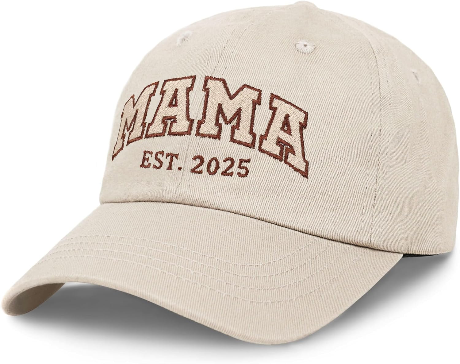 Mama EST 2025 Hat, First Time Mom Gifts, Embroidered Hats for Women, Vintage Washed Unstructured Baseball Cap - Image 2