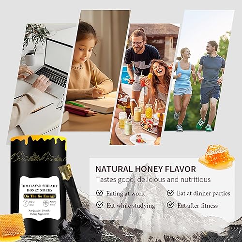 Miniatura 7 de Zotreval Shilajit Palitos de miel, 30 varillas, resina pura del Himalaya, miel orgánica y azafrán para aumentar la energía, apoyo inmunológico