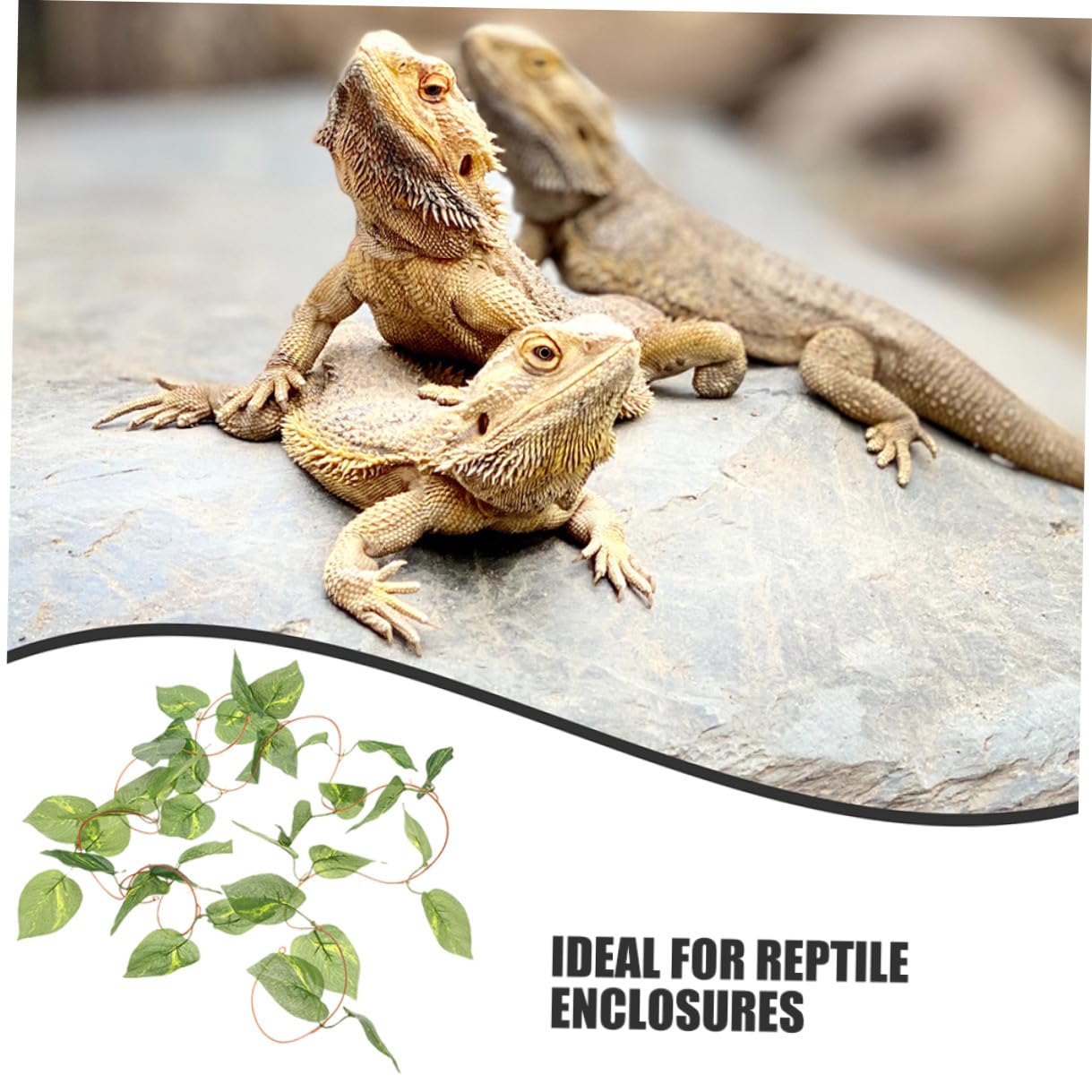 Plantas para Reptiles para Terrarios 6 Piezas Enredaderas Artificiales Colgantes de Plástico Decoración para Jaulas de Reptiles Accesorios para Terrarios sin Mantenimiento