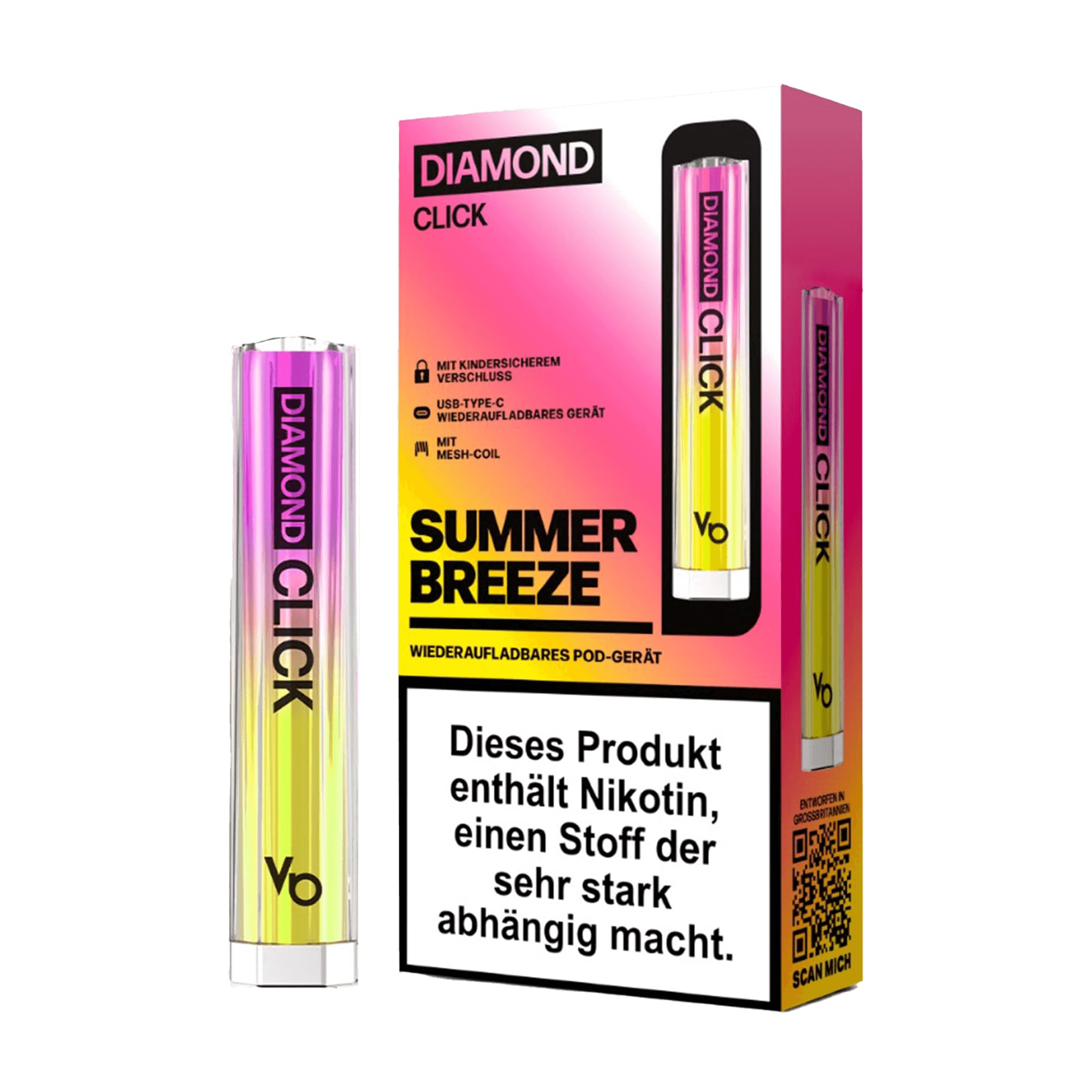 elfbar elfa kaufen Vapes Bars Diamond Click, Pod Mod, 400 mAh, summer breeze, ohne Nikotin:  Amazon.de: Elektronik & Foto