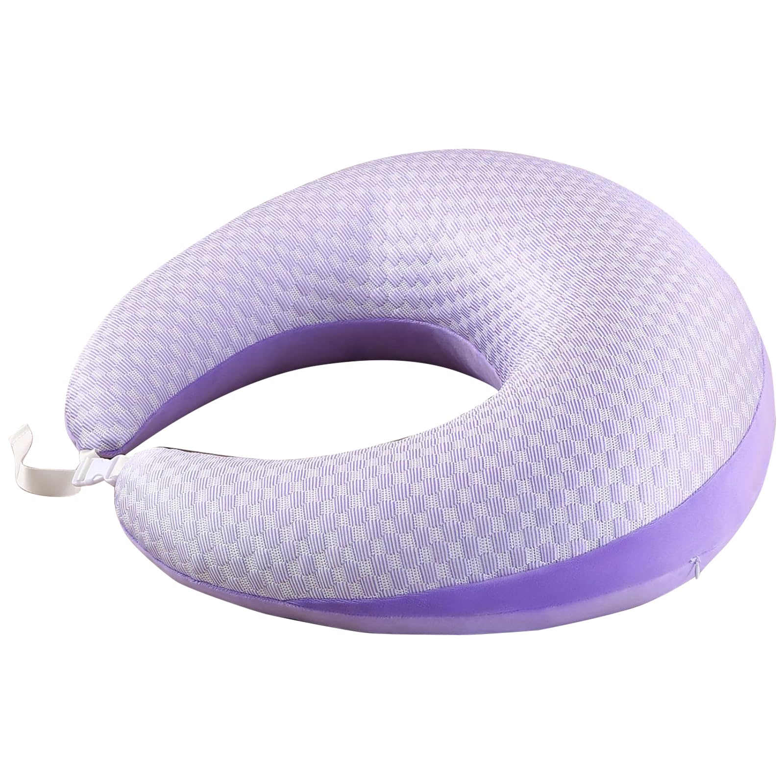 Almohada de Cuello de Espuma viscoelástica con Memoria y Efecto frío, cojin en Forma de U para Viajes con Tela de Puntos de Hielo, Soporte Suave para cervicales para avión, Coche, Oficina y hogar