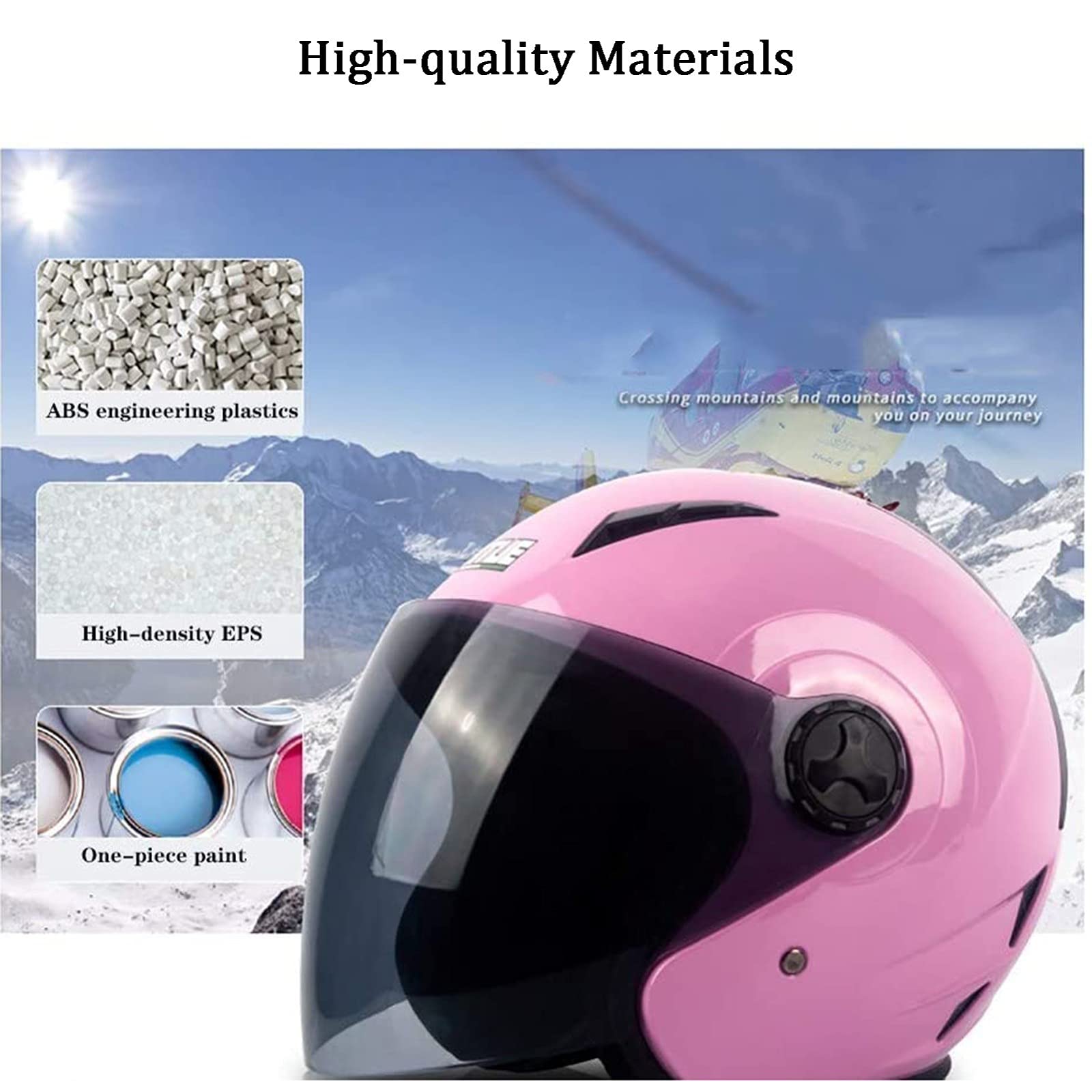 Casco Moto Bluetooth 3/4 Aperto Con Visiera – Certificato ECE E DOT, Per Uomo E Donna, Taglie S-XL