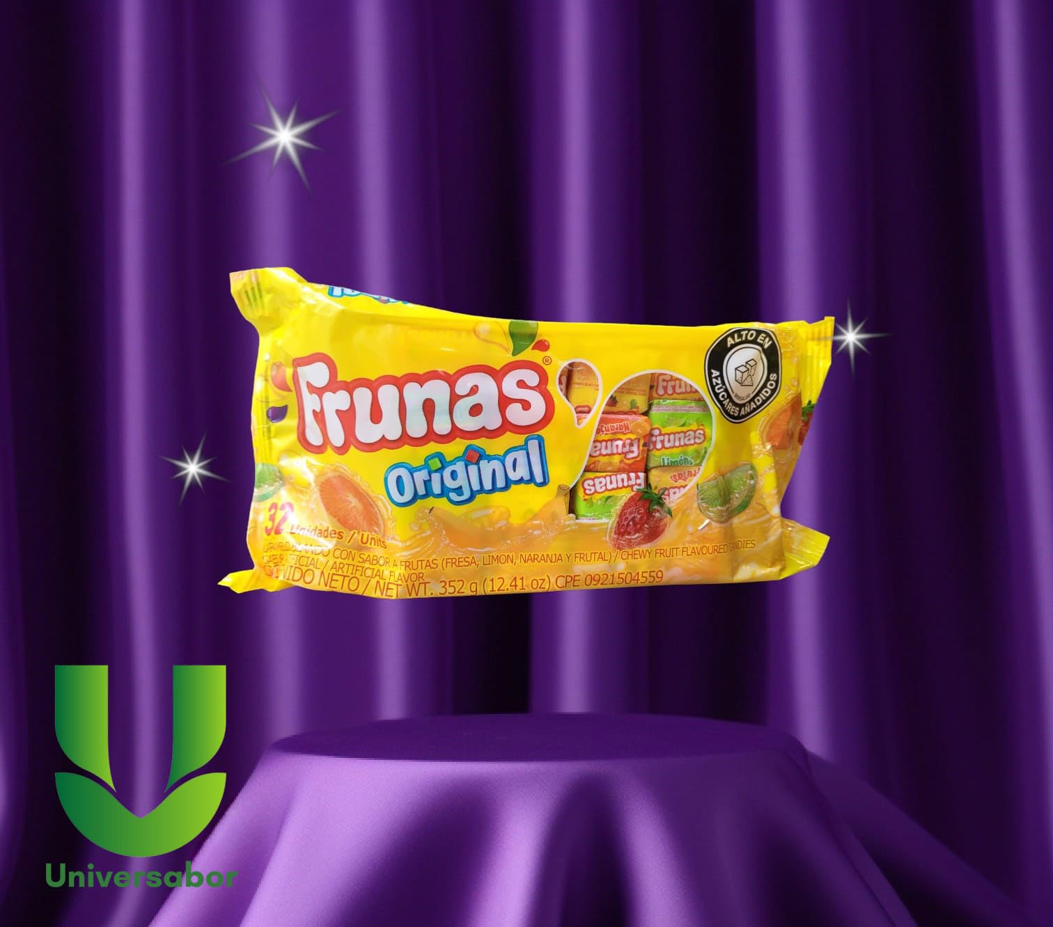 Frunas - Original - Caramelos Masticables con Sabor a Frutas – Producto colombiano -26 Unidades - 416 Gramos