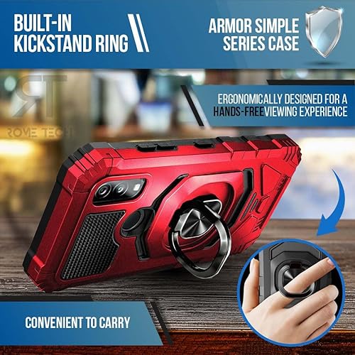 Miniatura 4 de Rome Tech Funda diseñada para Kyocera DuraSport 5G UW (2021) con soporte, funda de armadura resistente con soporte, funda DuraSport 5G UW de grado