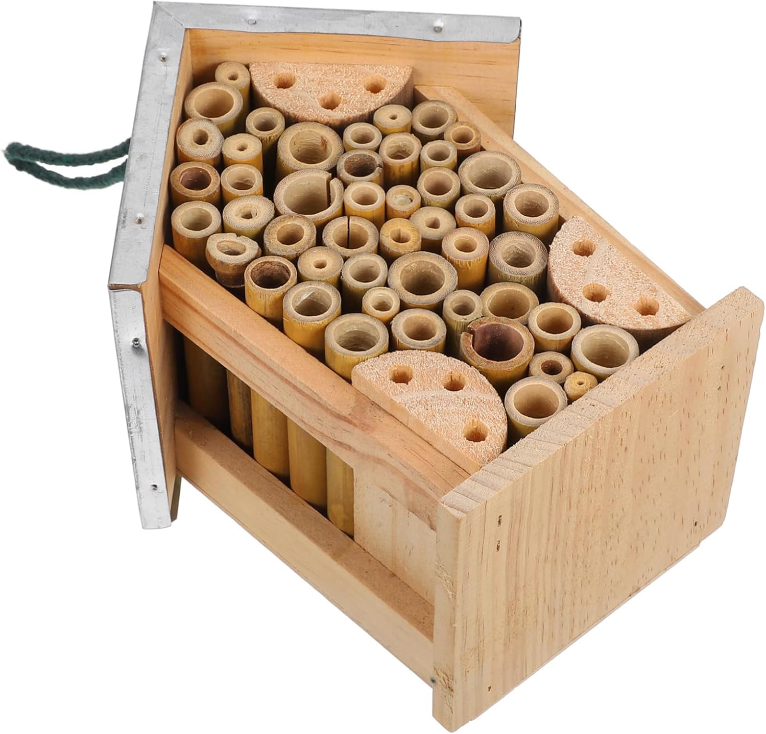 YARNOW Wooden Insect Hotel for Garden Hanging Bee House Butterfly Outdoor Pollinator Shelter Attractive Decorative Garden Feature
