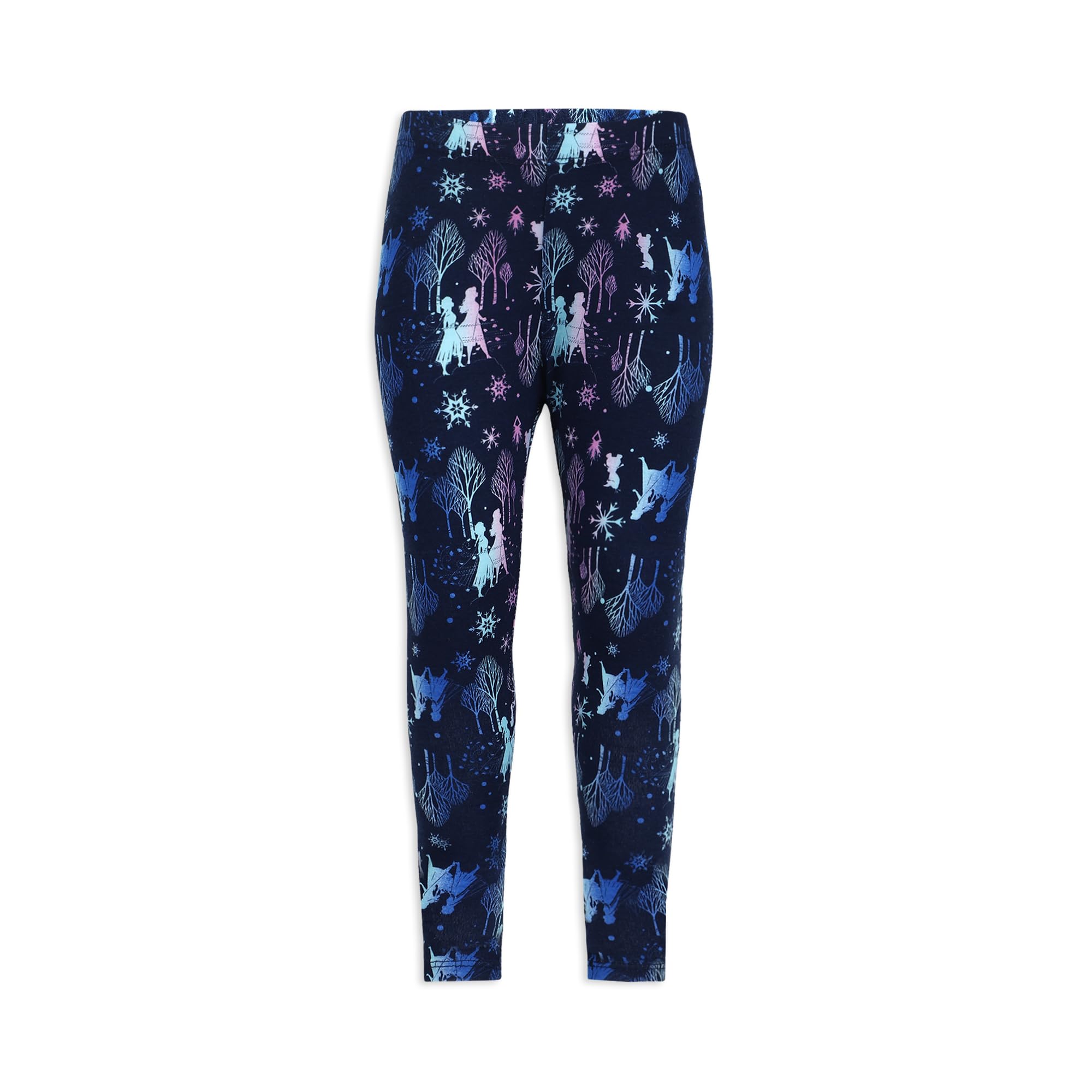Disney 3PC Frozen II Leggings Set for Girls with Elsa Shirt and Zip-Up Hoodie Blue - Off-White