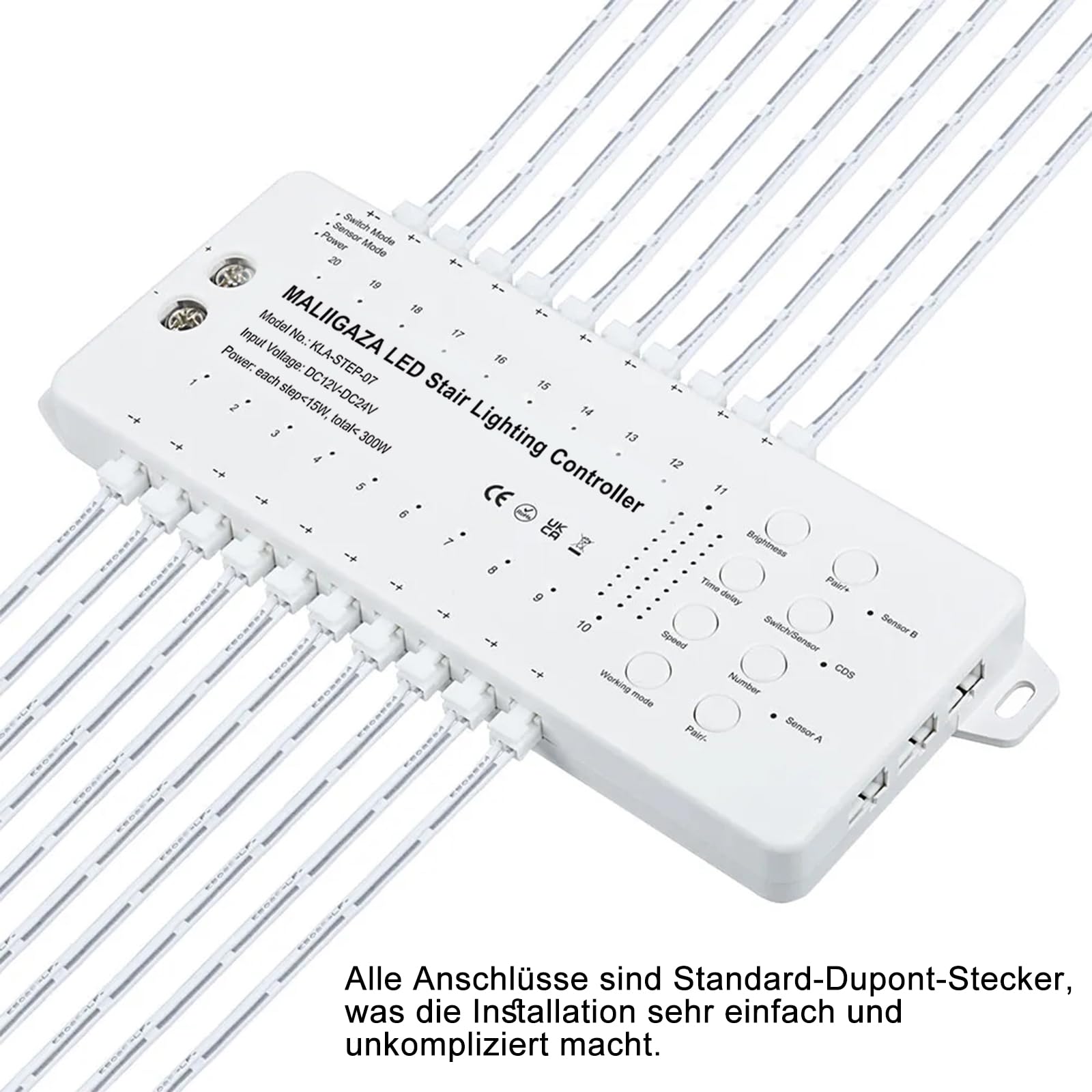 Éclairage d’escalier Intelligent LED, 12 marches, détecteur de Mouvement PIR, kit LED COB 3000K, éclairage Automatique pour escalier intérieur