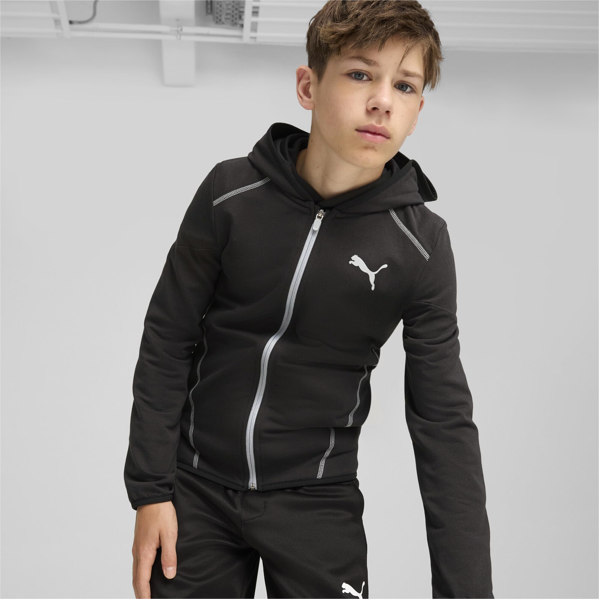 Puma Active Sports Hoodie Full-Zip TR B Sudore Bambini e Ragazzi