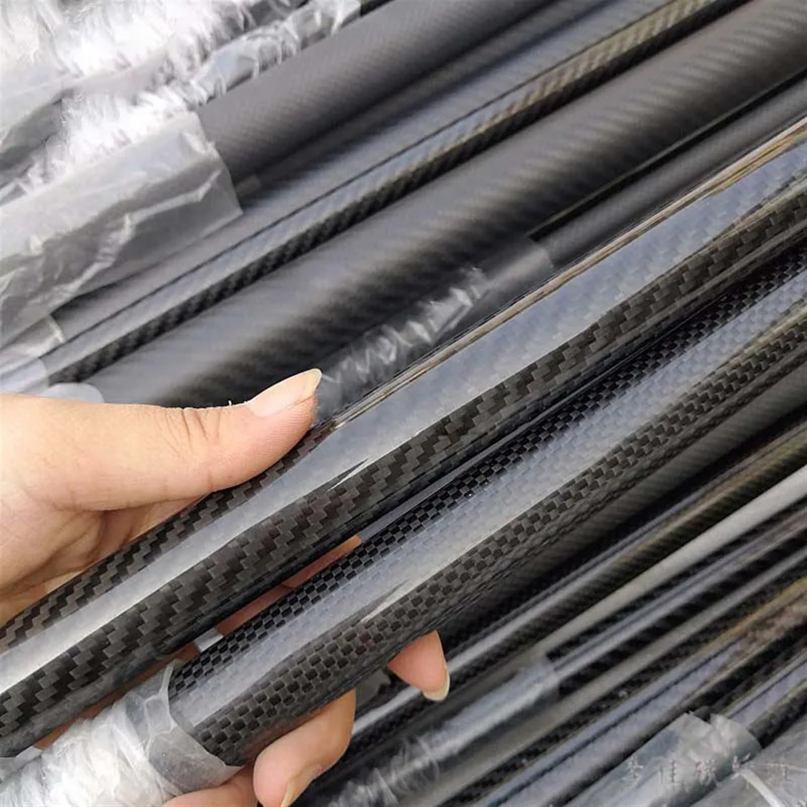4 Pieces of 3K Carbon Fiber Tube Length 500mm Diameter 24/25/ 26/27/28/ 29mm for Remote Control Model Aircraft Drone Accessories Carbon Fiber Square Tube(25x21 Plain Glossy)