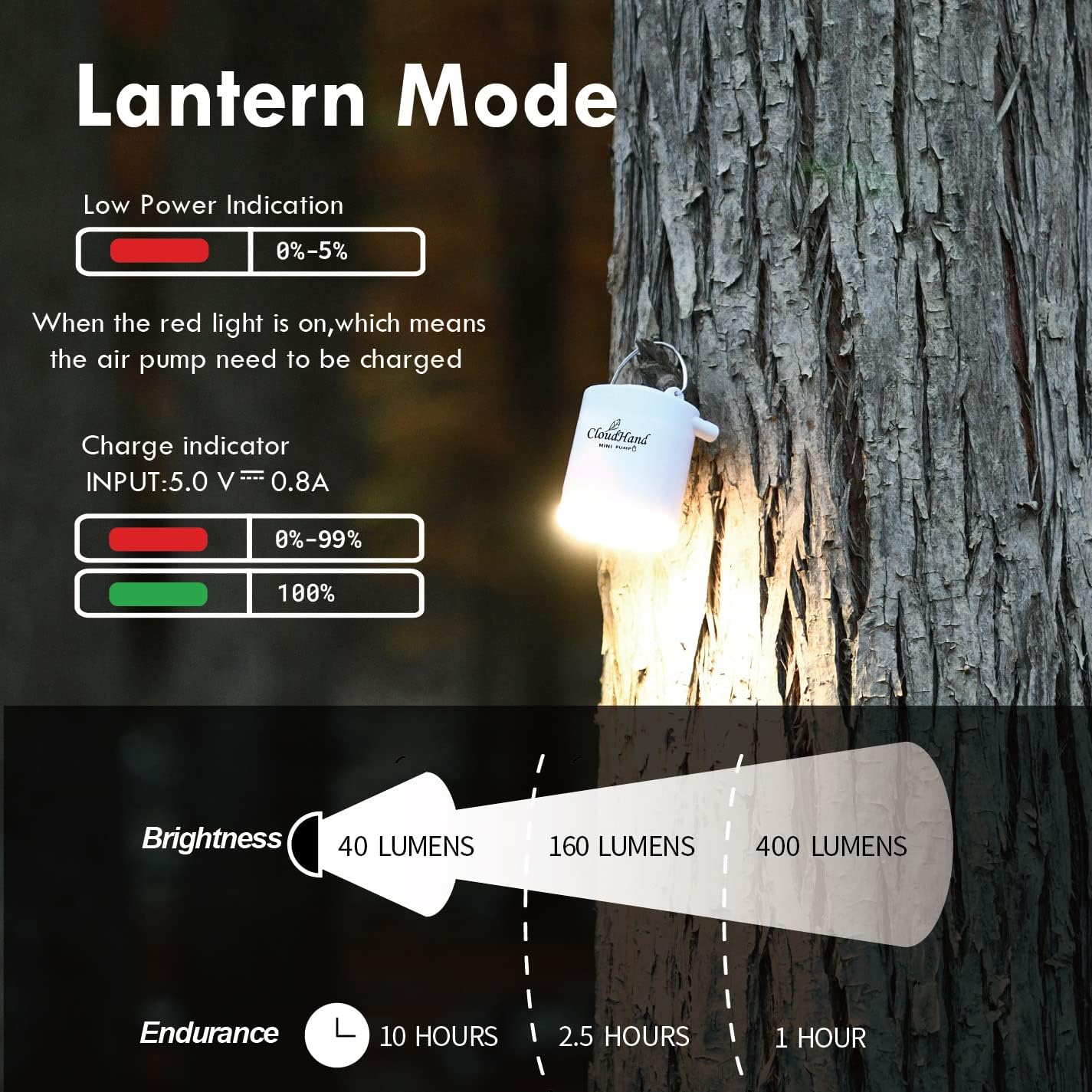 CloudHand Mini Air Pump,Rechargeable Air Mattress Pump for Inflatables Quick-Fill Inflator Deflator for Inflatable Cushions, Air Bed,Boat,Toys : Automotive