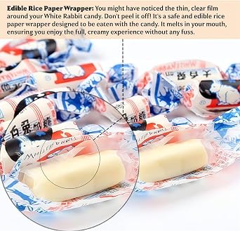 White Rabbit Mystery Candy Box 500g | 84-Piece Assortment of 12 Flavours | Random Mix of Mango, Coffee, Corn, Wasabi & More | Chinese Japanese Korean Style Sweets | Unique Snack Gift Idea