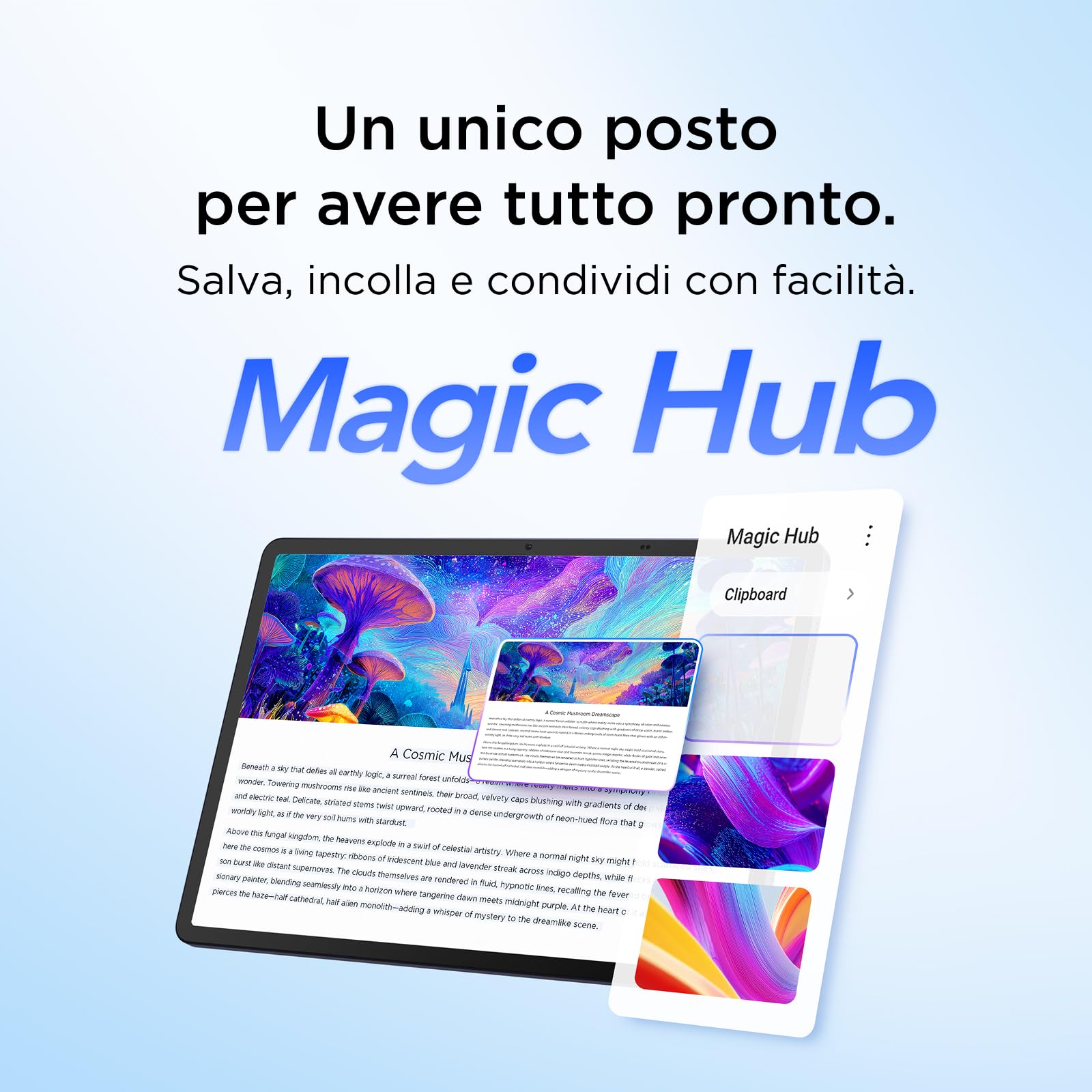TCL TAB A1 Plus + Flipcase + Pen, 6GB+128GB, Display Immersivo 2.4K da 12,2" a 120 Hz, Processore Avanzato a 4 nm, Corpo in Metallo Sottile, Google Gemini, AI Toolbox, UI Intuitiva