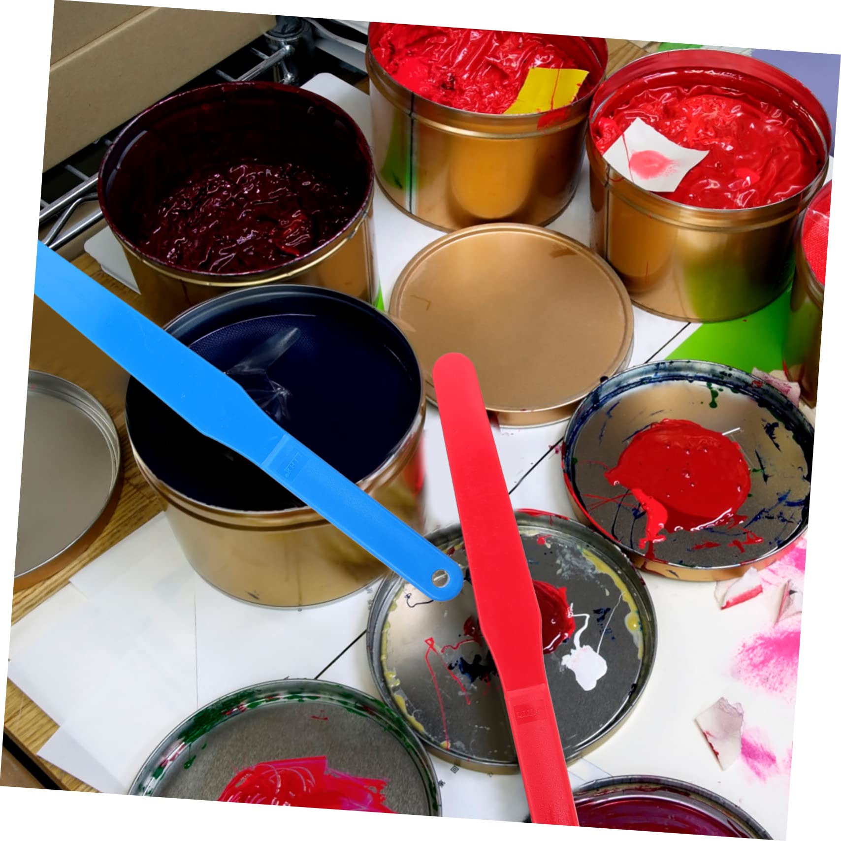 Gadpiparty 3 Sätze Teiliges Tragbare Malspachtel Zum Von Farben Vielseitige Kunststoffschaber Für Ölmalerei Einfach Zu Reinigen Und Leicht Zu Transportieren 5 Stück * 3