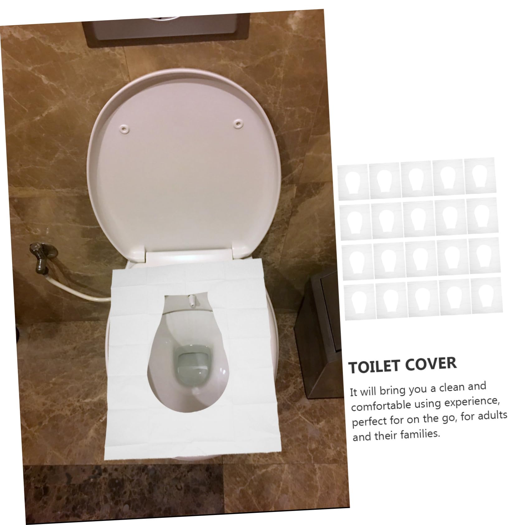 ARTIBETTER 100pcs Toilet Accessory Hotel Seat Papers Lightweight Easy to Pack for