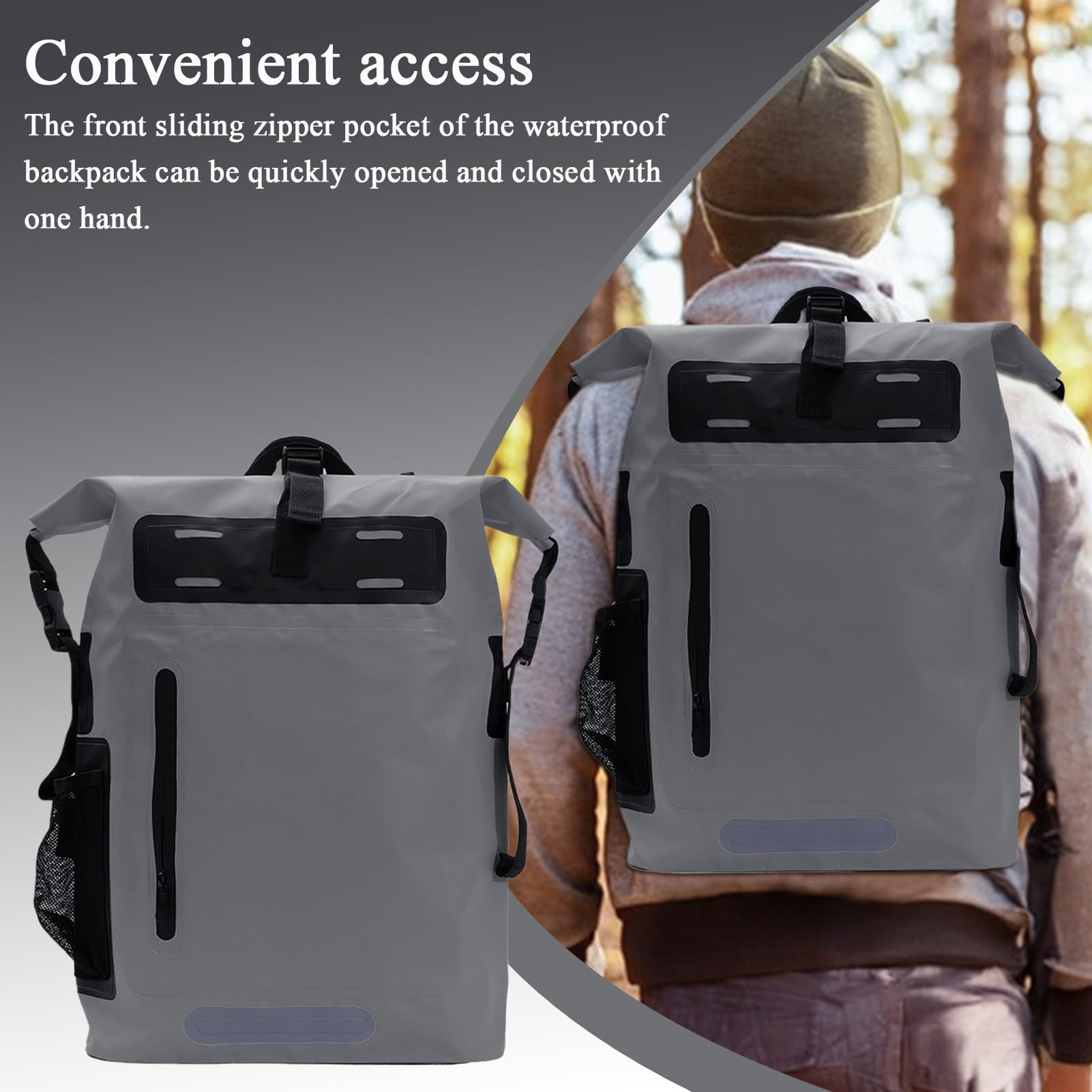 Mochila Impermeable para Viajes 25 L Impermeable Exterior Correa Ajustable