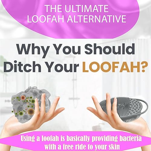 Miniatura 2 de Avilana Exfoliante corporal de silicona fácil de limpiar, enjabona bien, de larga duración y más higiénico que la esponja tradicional