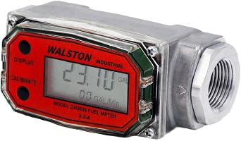 GH-5630 Digital Fuel Meter 3/4 Inch, Diesel Fuel Meter, 3-30 GPM, Diesel, Gasoline, Kerosine, Lubricants, 3/4" NPT