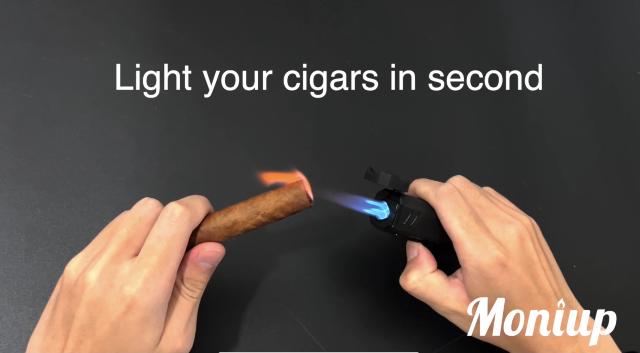 Encendedor todo en uno para cigarros con llama triple miniatura 7